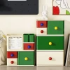 The Q35-QY2371 dopamine desktop storage box can be stacked with a dust-proof storage box and a stationery and miscellaneous storage box Specification image